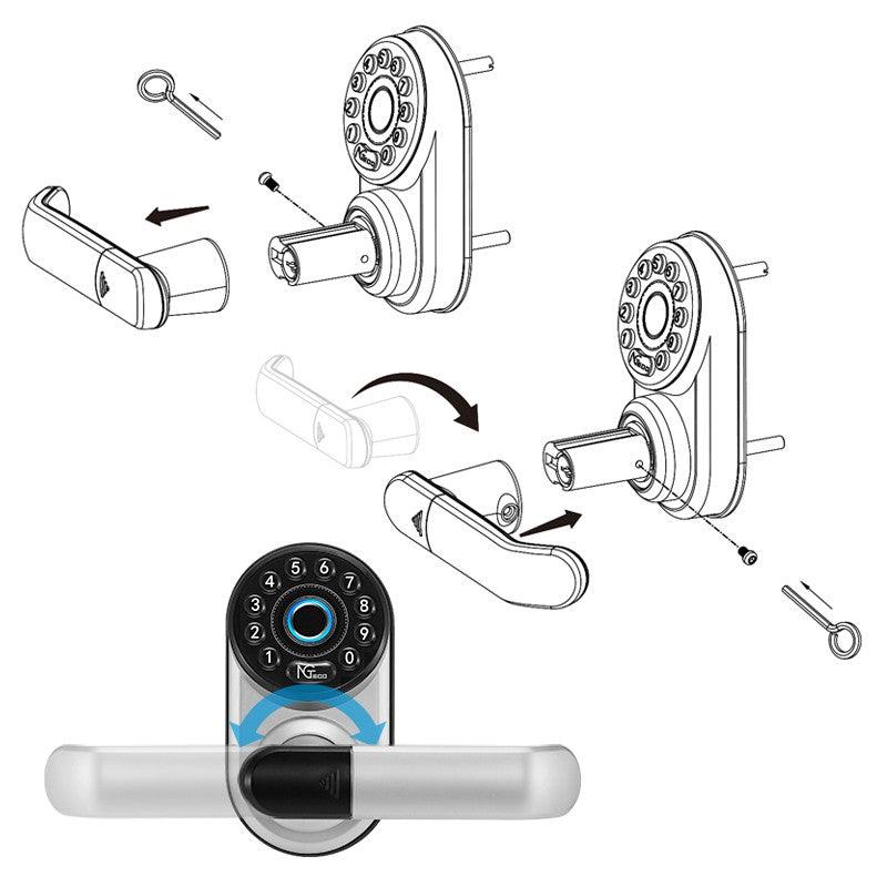 ZKTECO ML300 SMART DOOR LOCK - FINGER/CODE/APP/KEY - NeonSales {{ shop.shopifyCountryName }}