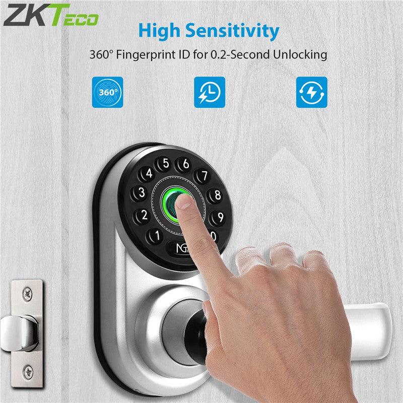 ZKTECO ML300 SMART DOOR LOCK - FINGER/CODE/APP/KEY - NeonSales South Africa