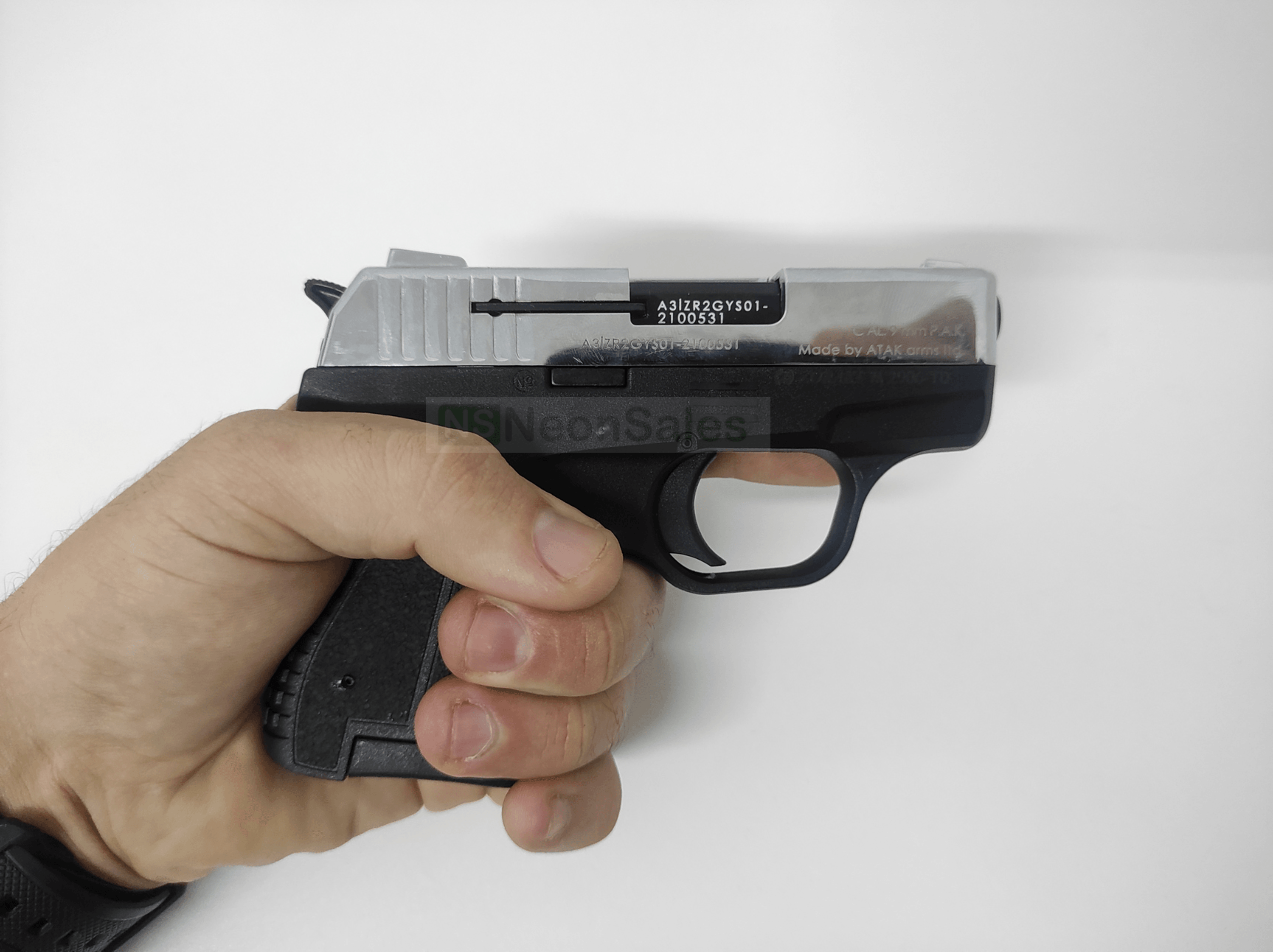 ZORAKI MOD 2906-TD BLANK GUN- S/CHROME + 10 BLANKS - NeonSales {{ shop.shopifyCountryName }}