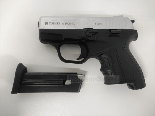 ZORAKI MOD 2906-TD BLANK GUN- S/CHROME + 10 BLANKS - NeonSales {{ shop.shopifyCountryName }}