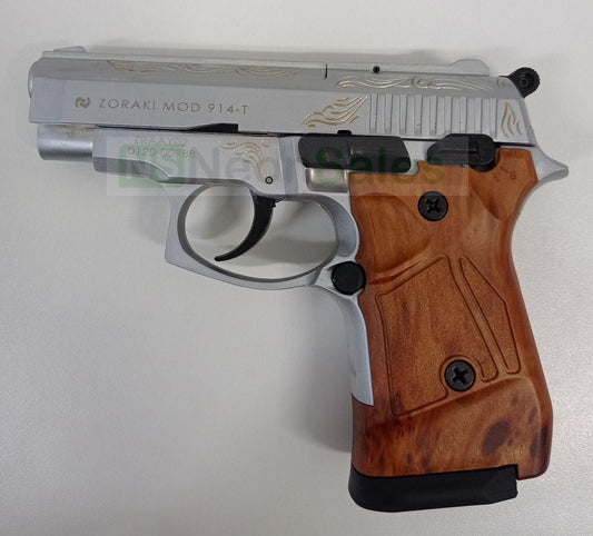 ZORAKI MOD 914-T BLANK GUN - MATTE CHROME - NeonSales {{ shop.shopifyCountryName }}