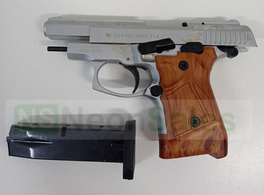 ZORAKI MOD 914-T BLANK GUN - MATTE CHROME - NeonSales {{ shop.shopifyCountryName }}