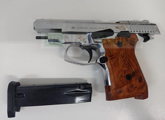 ZORAKI MOD 914-T BLANK GUN - SHINY CHROME - NeonSales {{ shop.shopifyCountryName }}