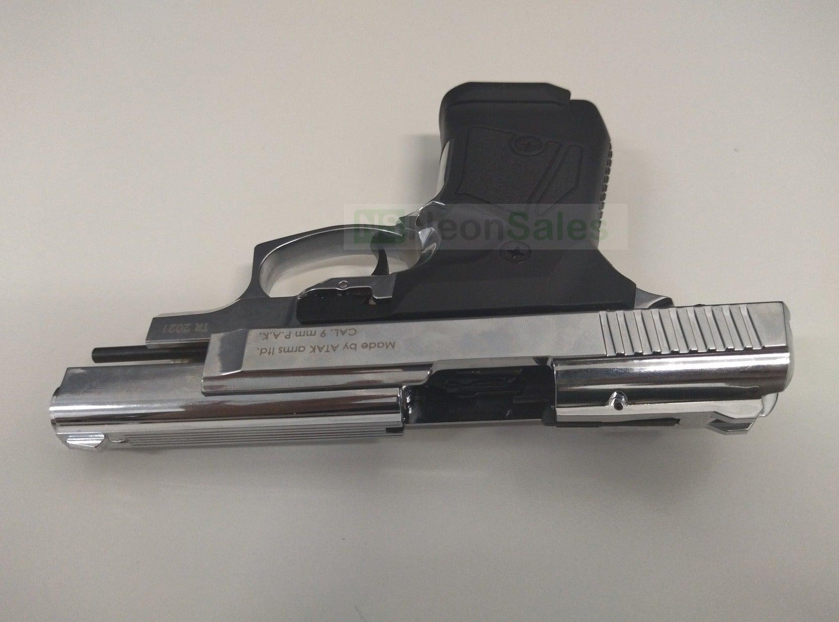 ZORAKI MOD 914-T BLANK GUN SYNTHETIC G/S- S/CHROME - NeonSales {{ shop.shopifyCountryName }}