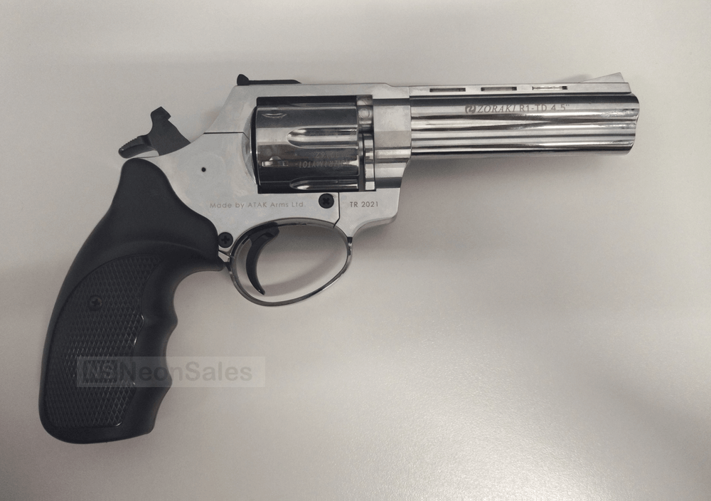 ZORAKI TD BLANK REVOLVER 4.5" - SHINY CHROME - NeonSales South Africa