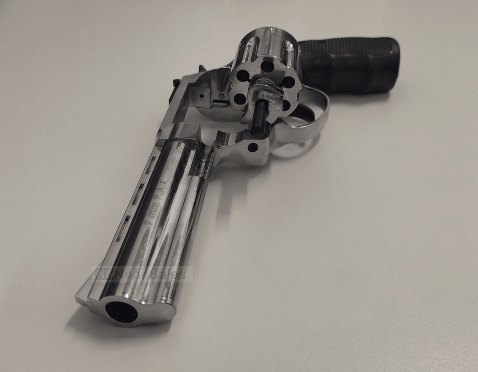 ZORAKI TD BLANK REVOLVER 4.5" - SHINY CHROME - NeonSales South Africa